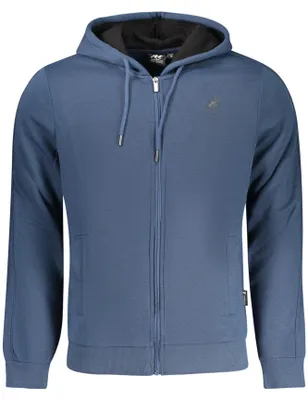 Produktbild von Herren-Fleecejacke Blau mit Reißverschluss & Kapuze - Stylisch & Warm