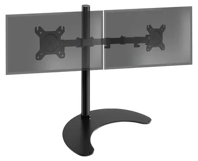 Produktbild von Duronic DM15D2 Monitorarm | Standfuß für 27" Zoll Bildschirm | Höhenverstellbar | 8kg Belastbarkeit | VESA 75/100 | Neigungswinkel -90° +35° | Drehbar um 360° | Monitorständer aus Stahl | Pivot