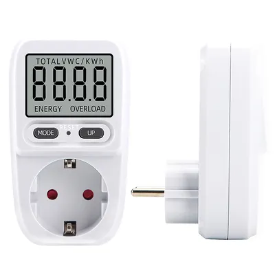Produktbild von Stromverbrauchszähler & Energiekostenmessgerät - Standby Verbrauch ab 0,2W - 3680W - Effektive Kostenüberwachung - Integrierter Berührungsschutz