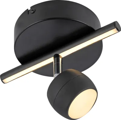 Produktbild von JUST LIGHT LED-Deckenleuchte 11400-18, 6,10W, 3000K, 705lm, warmweiß, IP20, schwarz