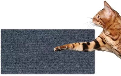 Image de Tapis anti-griffures autocollant gris, 40 x 200 cm, pour protéger les tapis et les meubles