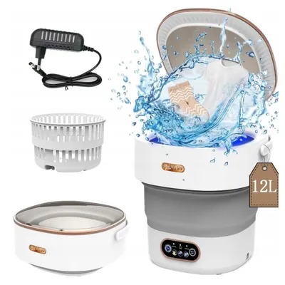 Produktbild von 12L faltbare Waschmaschine Mini-Waschmaschine kleine Waschmaschine für Babykleidung Unterwäsche oder kleine Gegenstände Wohnung Wohnheim Camping