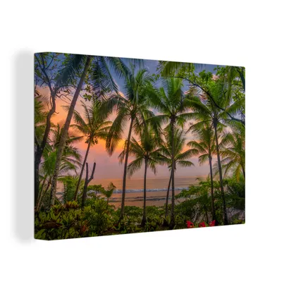Zdjęcie produktu dla OneMillionCanvasses® - Obrazy na płótnie - 150x100 cm, Palma - Tropikalny - Morze, grafika ścienna, dekoracja ścienna