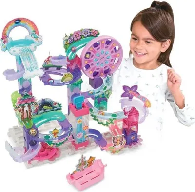 Produktbild von VTech Marble Rush Fairy Garden Set M500E, 96 Teile, 6 MarbleBilles, Feenrad, 4+ Jahre
