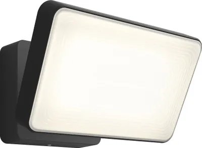Produktbild von Philips Hue White Welcome Flutlicht, Intelligente Wandleuchte, Bluetooth/Zigbee, Schwarz, Integrierte LED, Metall, Synthetik, Nicht austauschbare(s) Leuchtmittel