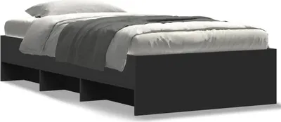 Produktbild von vidaXL Bettgestell Schwarz 90x200 cm Holzwerkstoff