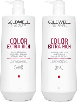 Produktbild von Goldwell DualSenses Color Extra Rich Shampoo 1000ml + Conditioner 1000ml