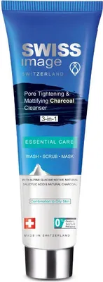 Productafbeelding van SWISS Image Essential Care Reinigingsgel met actieve kool, voor het verfijnen van poriën en een matterende werking, 100 ml