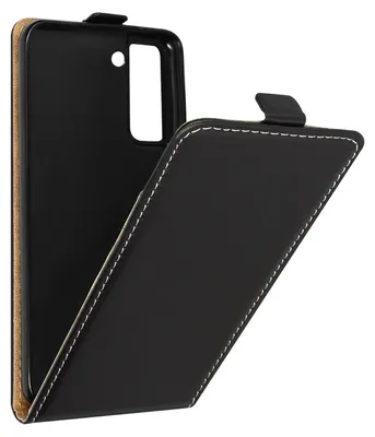 Obrázok produktu pre Avizar, vertikálne puzdro s klopkou a priehradkou na karty pre Samsung Galaxy S21 FE, čierna farba
