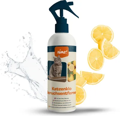 Produktbild von nimo® Katzenklo Geruchsentferner | Geruchsneutralisierer Spray gegen unangenehme Gerüche und Katzenurin | effektiver Geruchsentferner für Katzentoiletten