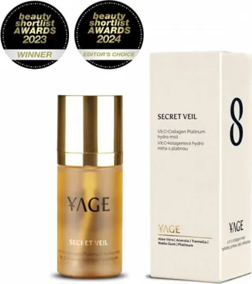 Obrázek produktu pro Yage č. 8 Vit. C + Kolagenová hydro mlha s platinou Secret Veil 60 ml