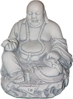 Produktbild von Schöner Buddha Sitzend aus Steinguss perfekt für den Garten die Terrasse oder den Vorgarten ist Frostfest Witterungsbeständig und Neu 31cm H, PO-605