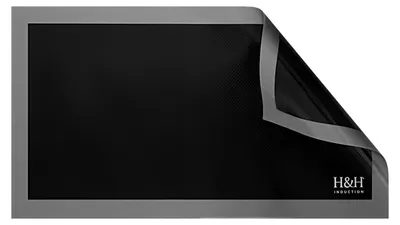 Induktionsschutzmatte Silikon 24x44 cm Schwarz