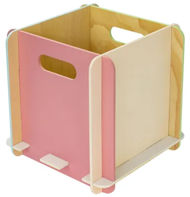 Zusammensteckbare Holzbox 25 cm Mehrfarbig Aufbewahrungsbox für Bücherregale mit einer Tiefe von 25 cm