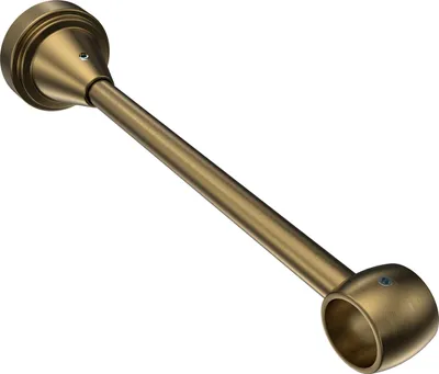 Produktbild von Interdeco Träger mit Abstand 17 cm / Wandhalterung für Gardinenstangen 16 mm Ø, 1-läufig Messing Antik, Typ Primus