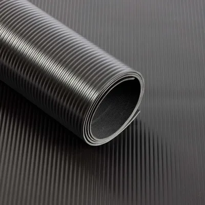 Zdjęcie produktu dla Wykładzina podłogowa PVC Paski czarne 120x500 cm