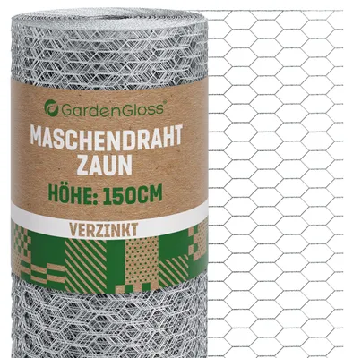 Kippengaas 150 cm, feine Maschen 13x25 mm, 25 m Länge