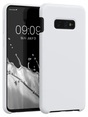Produktbild von kwmobile Handyhülle für Samsung Galaxy S10e Hülle - Case Silikon - Kabelloses Laden - Schutzhülle Cover in Weiß matt