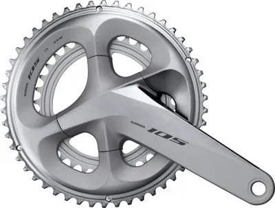 Image de Pédalier Shimano 105 FC-R7000 2x11, couleur : argent, longueur : 172,5 mm, dents : 53-39 dents