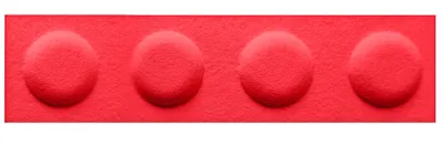 Produktbild von FOLTE 3D Wandpaneele 60x15 cm Filz - Blöcke, Kinderzimmer, rot Farbe