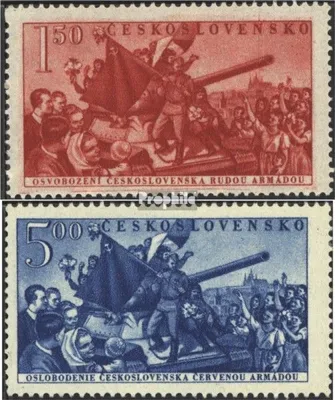 Produktbild von Briefmarken Tschechoslowakei 1952 Mi 729-730 (kompl.Ausg.) postfrisch Befreiung