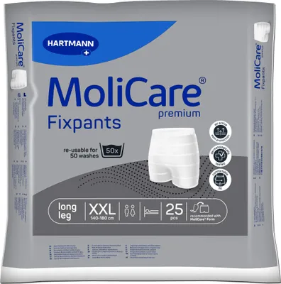Zdjęcie produktu dla Hartmann MoliCare Premium Fixpants długie XXL P25 | opakowanie (25 sztuk)
