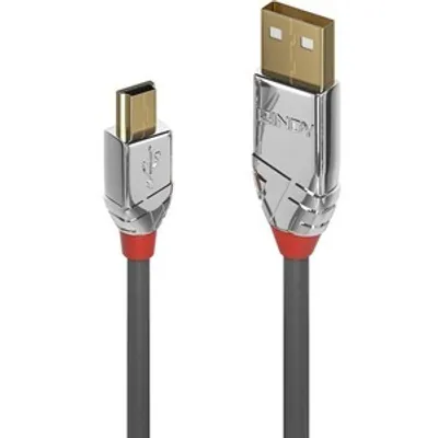 Produktbild von LINDY USB 2.0 Kabel Typ A/Mini-B Cromo Line M/M 7.5m
