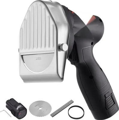 Produktbild von DönnerSchneider 80 W Kebab-Schneider - Kabelloses Elektromesser Gyrosmesser - Türkisches Schawarma Dönermesser - 0-8 mm Einstellbare Dicke - Commercial Kebab Slicer - 100 mm Klinge - Schwarz