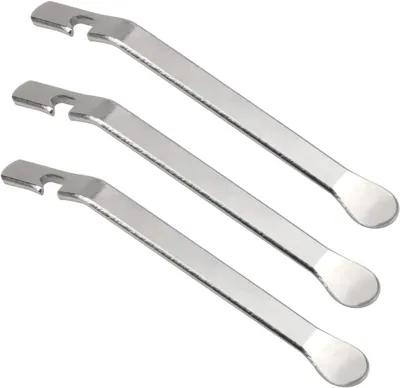 Imagen del producto de Palancas para neumáticos de bicicleta de acero inoxidable, juego de 3 unidades, resistentes, para reparación de bicicletas