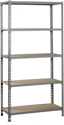 Produktbild von PROREGAL Schwerlastregal MULI | HxBxT 180x90x40cm | 5 Fachböden | Fachlast 150kg | Grau | Lagerregal Kellerregal Werkstattregal Metallregal Fachbodenregal Steckregal