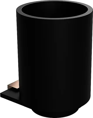Produktbild von BALLA Glashalter Messing Schwarz Kupfer 75x123x99 mm für Bad & Küche >> zum Bohren