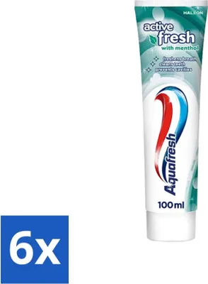 Produktbild von Aquafresh Zahnpasta - Erfrischendes Reinigungsmittel - Menthol - 100 ml - Vorteilspack - 6 Stücke