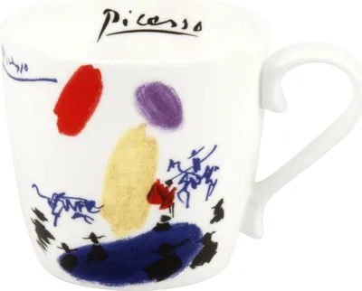 Produktbild von KÖNITZ 1120571990 Becher Picasso - Corrida - 450 ml aus Bone China Porzellan