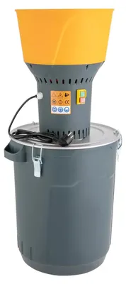 Immagine prodotto di Mulino elettrico per cereali - mulino per cereali e spezie - 1300W, 220V - 400 kg/h - 5 setacci - contenitore da 60 litri, imbuto da 13,7 litri - colore arancione
