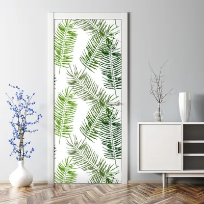 Produktbild von Dekorative Klebefolie selbstklebend Tapete Türposter dekoration Rosa Dschungel 70 x 200 cm