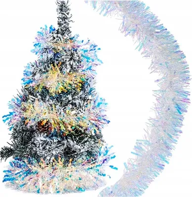 Produktbild von Weihnachtsbaumkette Girlande schillernd 15x200 cm