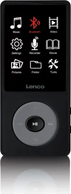 Produktbild von Lenco Xemio-860BK - MP3/MP4-Spieler mit Bluetooth® und 8 GB internem Speicher - Schwarz