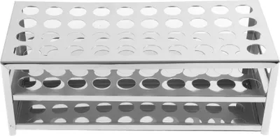 Zdjęcie produktu dla Stojak na probówki ze stali nierdzewnej 304 z perforowaną płytą, 40 otworów, duża pojemność (18,5 mm * 40)