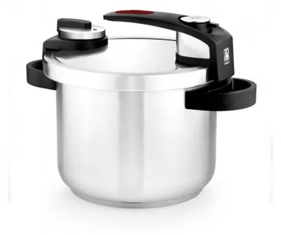Schnellkochtopf 22 cm, 4 L, Edelstahl, grau, 2 Kochstufen, Induktion