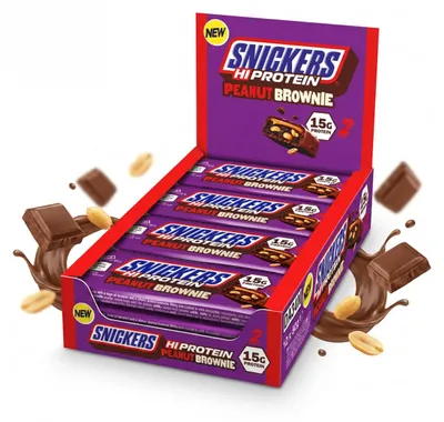 Produktbild von Snickers High Protein Bar PEANUT BROWNIE 12 x 50g