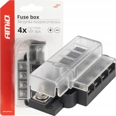 Produktbild von Sicherungsbox mit 4 Steckplätzen, Schraubbeschlüssen AMIO-03835