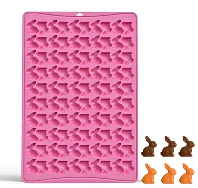 Produktbild von Silikonform Mini Osterhasen für Schokolade & Süßigkeiten