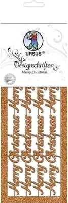 Produktbild von Designschriften 'Merry Christmas' kupfer VE=2 Blatt