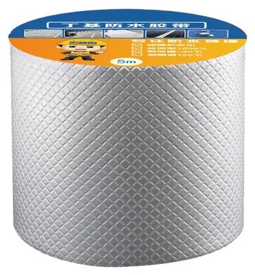 Zdjęcie produktu dla Wodoodporna taśma uszczelniająca z butylu, folia aluminiowa, taśma uszczelniająca zapobiegająca wyciekom, wszechstronne zastosowanie do napraw, 5 cm x 5 m