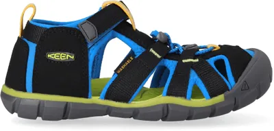 Produktbild von Keen Seacamp II Older Kids Sandalen Black/Brilliant Blue Größe 32/33