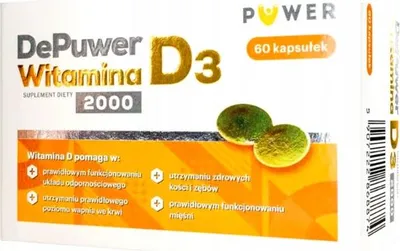 Productafbeelding van DePuwer Vitamine D3 2000 IMMUNITY, 60 capsules.