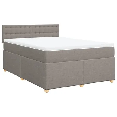 Produktbild von vidaXL Boxspringbett mit Matratze Taupe 160x200 cm Stoff