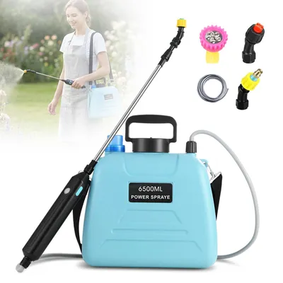 Image de Pulvérisateur électrique rechargeable de 6,5 litres, idéal pour le jardin. Il est doté d'une batterie de 2500 mAh, d'un indicateur de niveau d'eau et est parfait pour l'arrosage des plantes, l'entretien du gazon et le nettoyage
