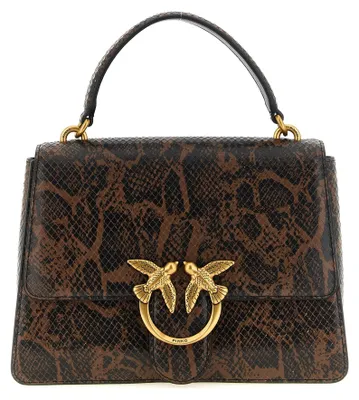 Image de PINKO sac à main en cuir de veau marron 100066A3E5M16Q