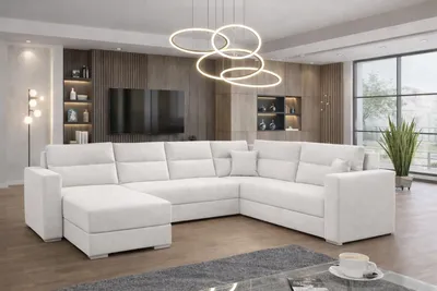 Zdjęcie produktu dla Zestaw wypoczynkowy Narożnik Sofa Zestaw wypoczynkowy Kapitan U z funkcją spania Część dzienna